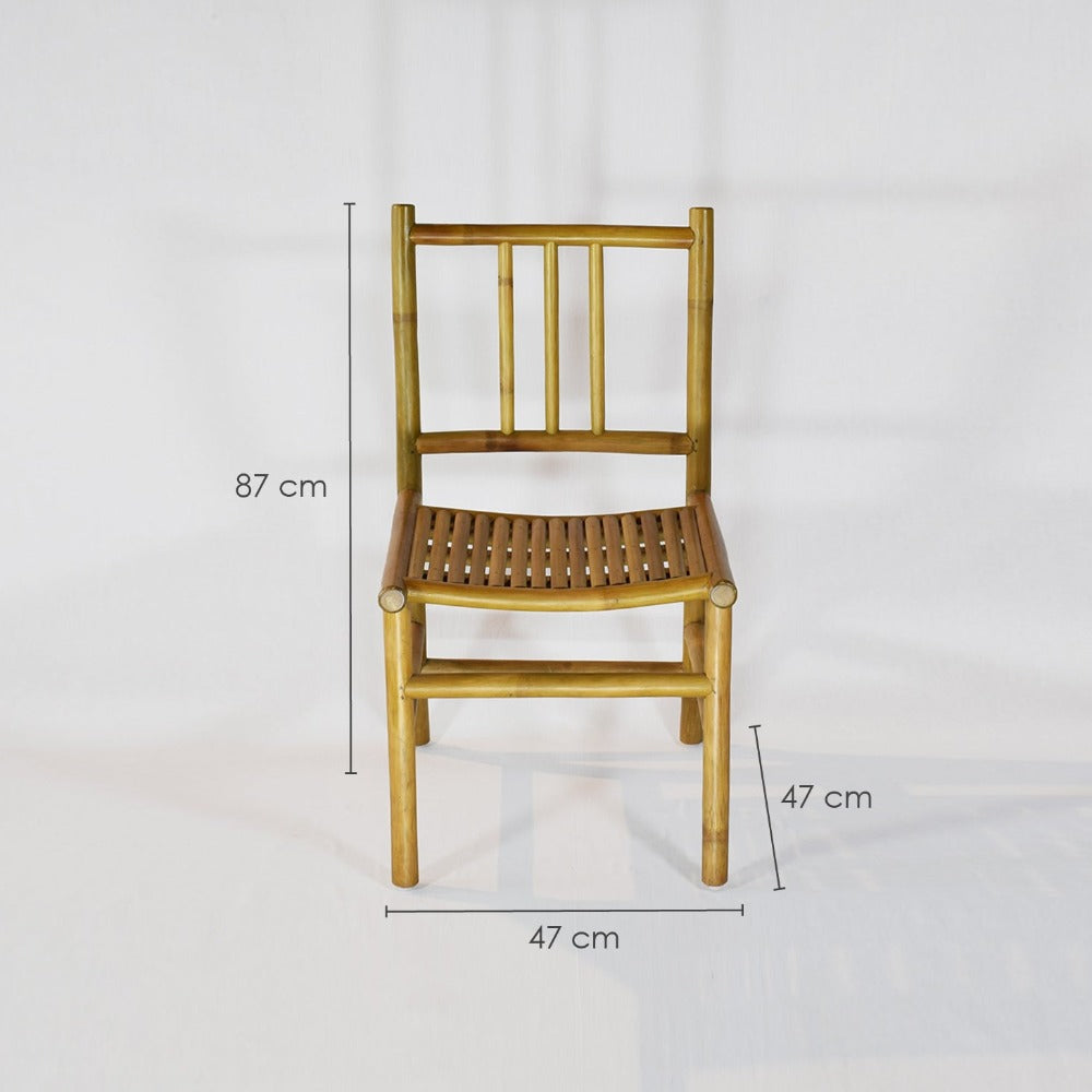 Pause Curved Seat Bamboo Dining Chair