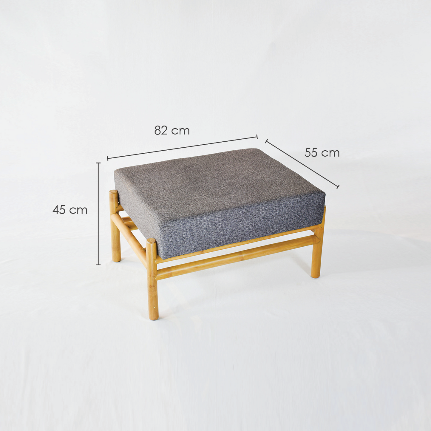 Tunnels Large Bamboo Cushion stool
