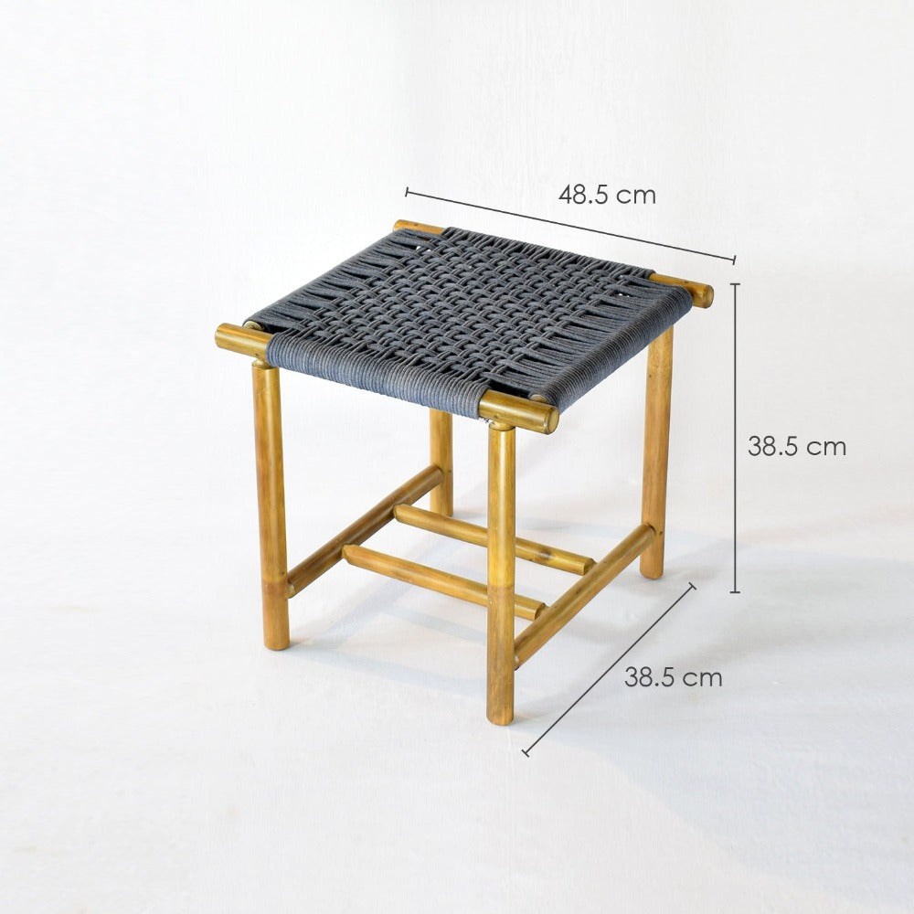 Tightrope Weave Bamboo Stool B