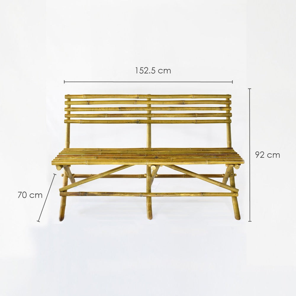 Pause Bamboo Bench with Backrest