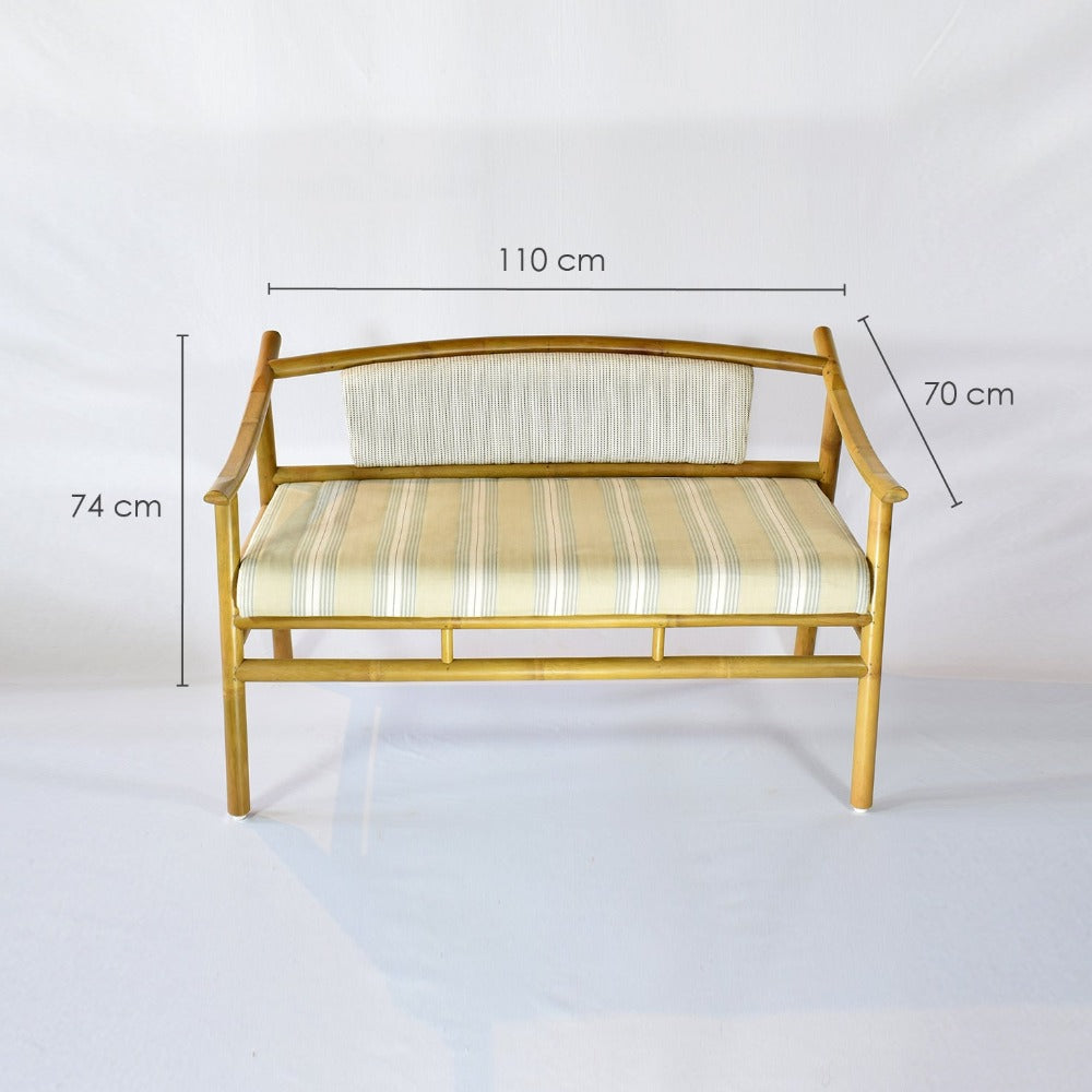 Bamboo Hunchback 2-Seater Sofa