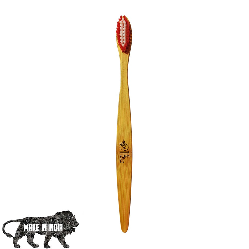 red colored toothbrush