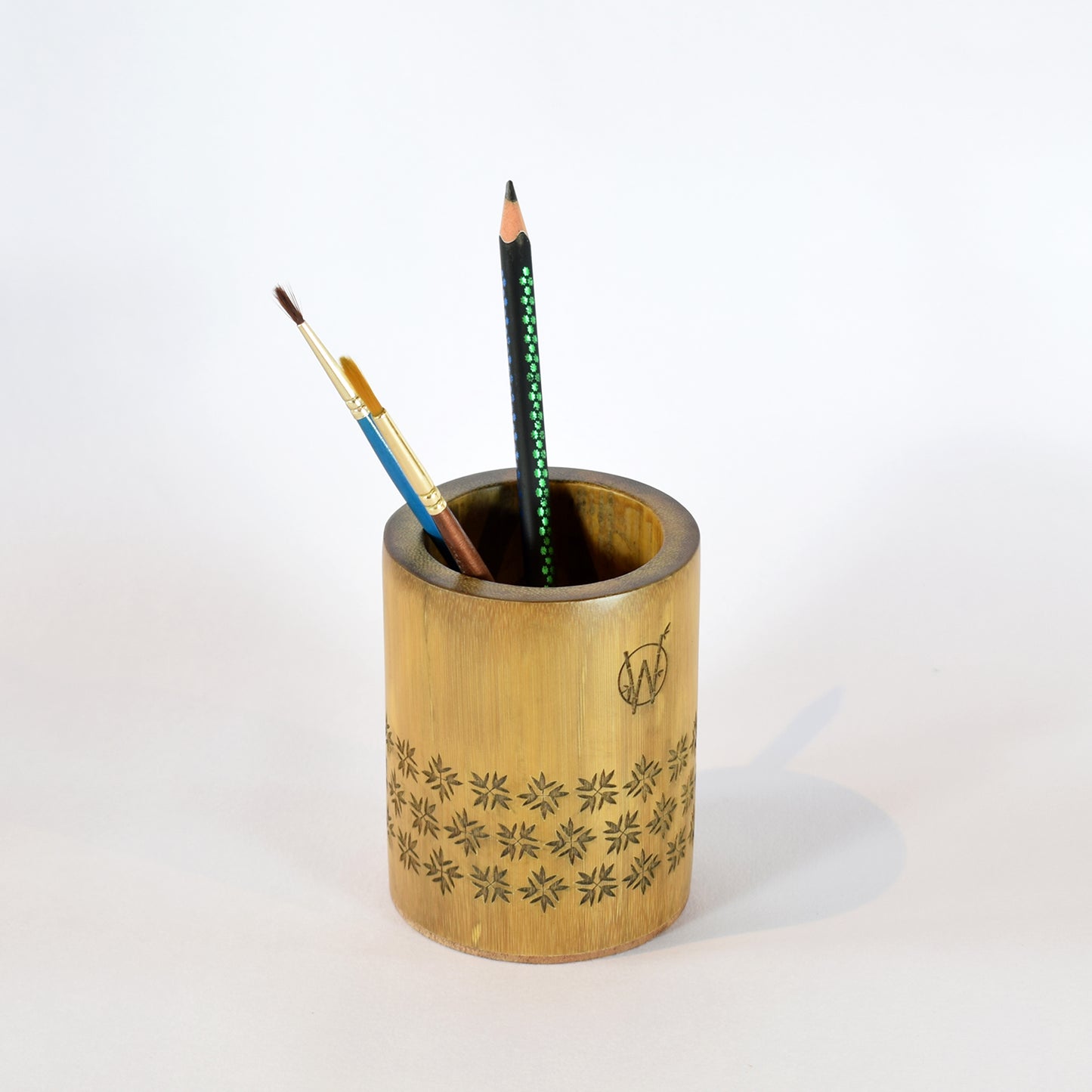 Leaves Bamboo Pen Stand