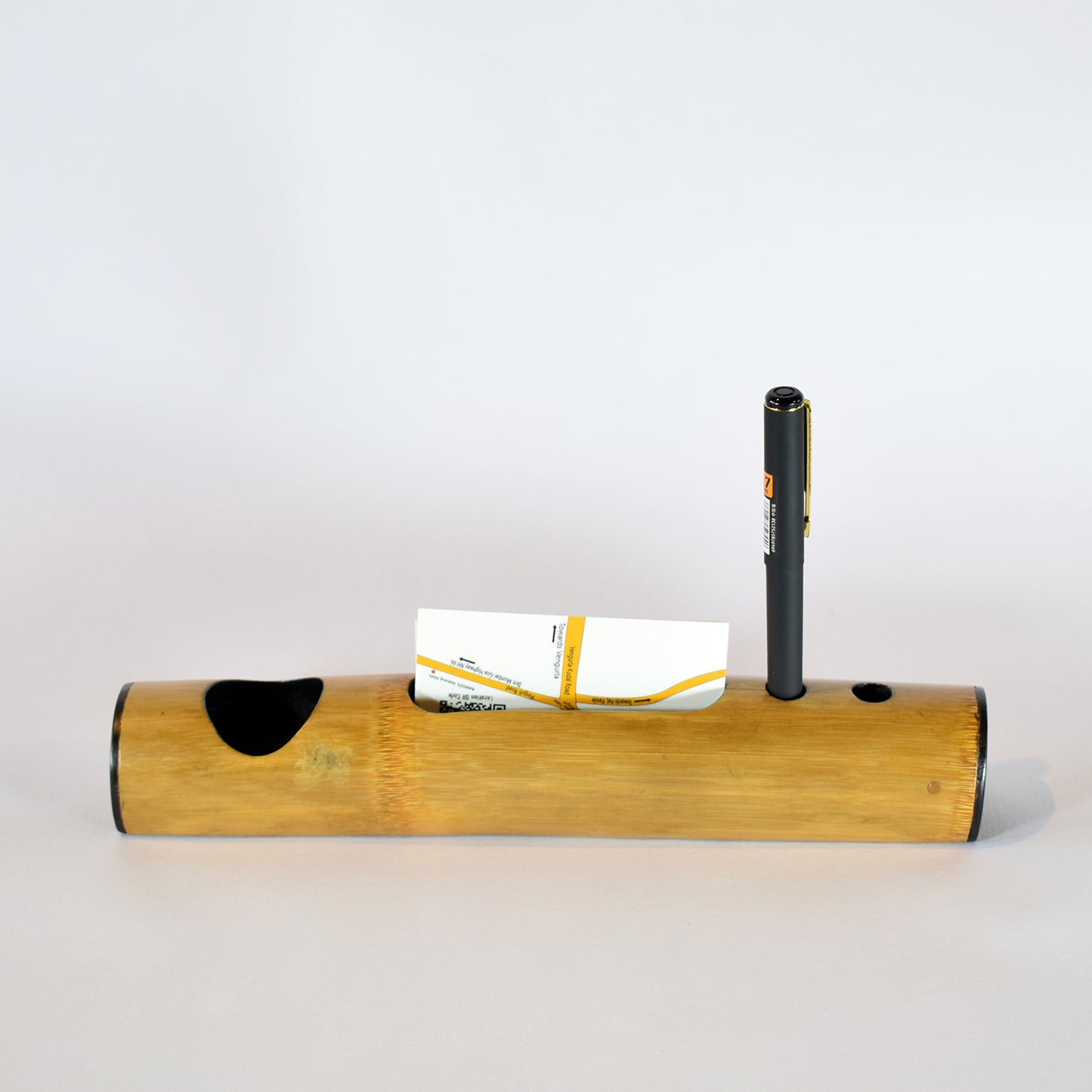 Sleek Bamboo Desk Organizer