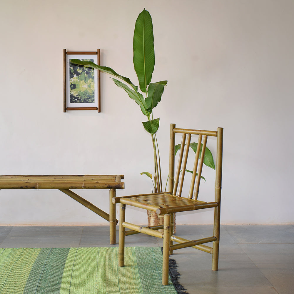 Pause Bamboo Garden Dining Chair with Skin