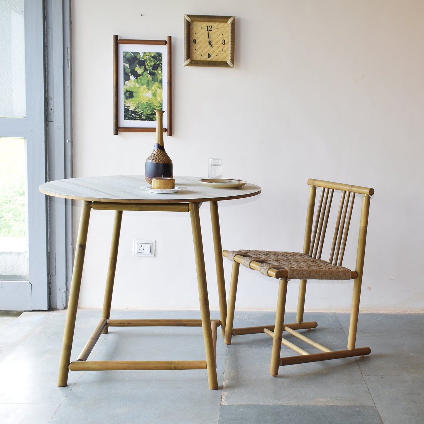 Tightrope Bamboo Dining Chair Tall