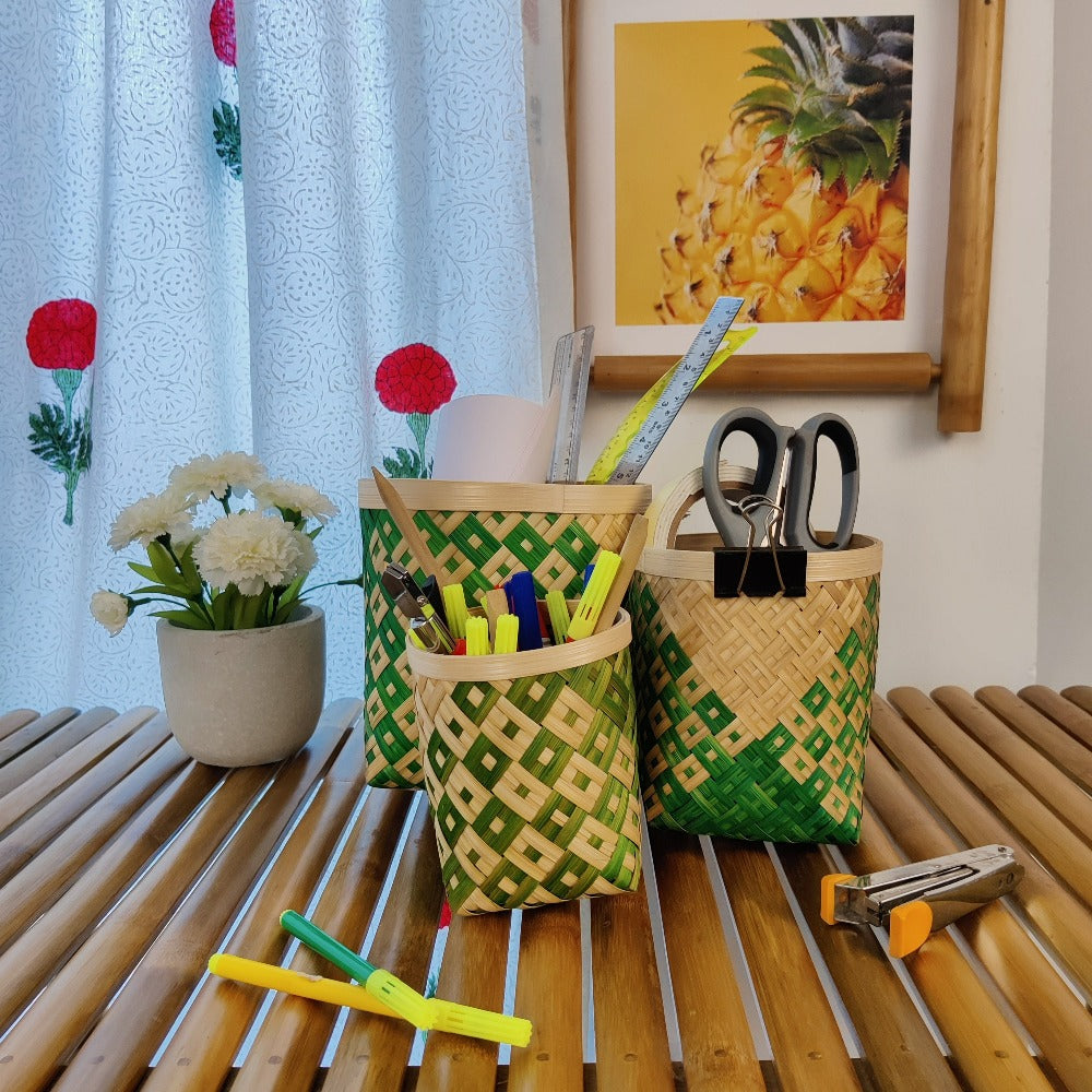 Green colored storage box