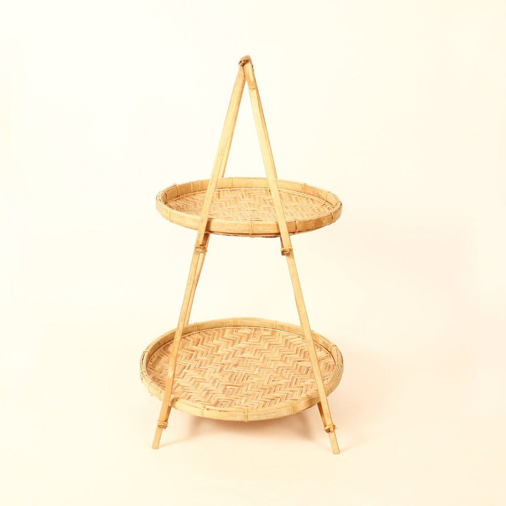 Bamboo Fruit Tray Stand - Small