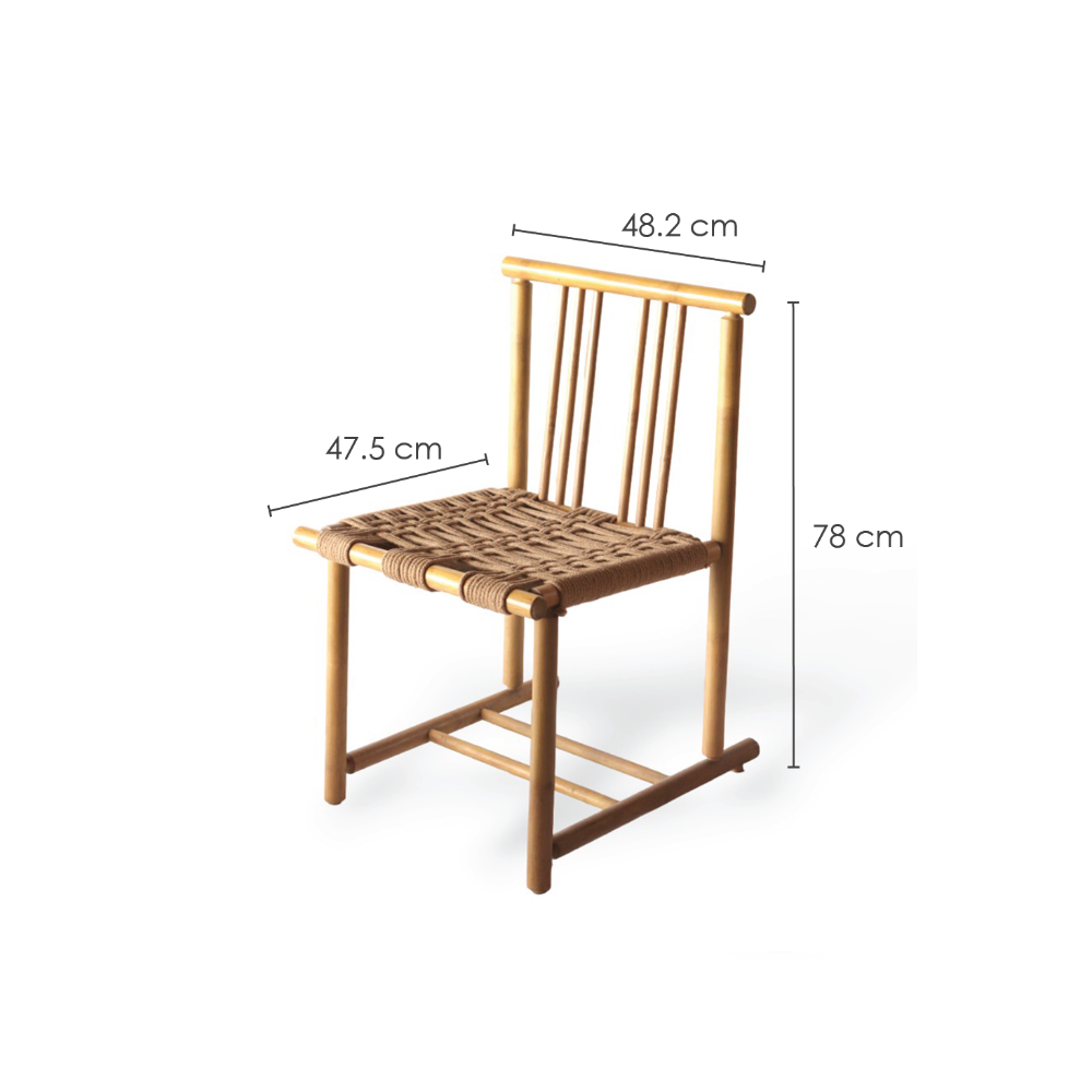 Tightrope Bamboo Dining Chair Tall