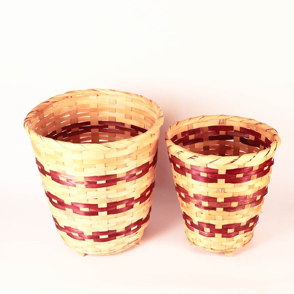 Bamboo Chain Planter - Set of 2