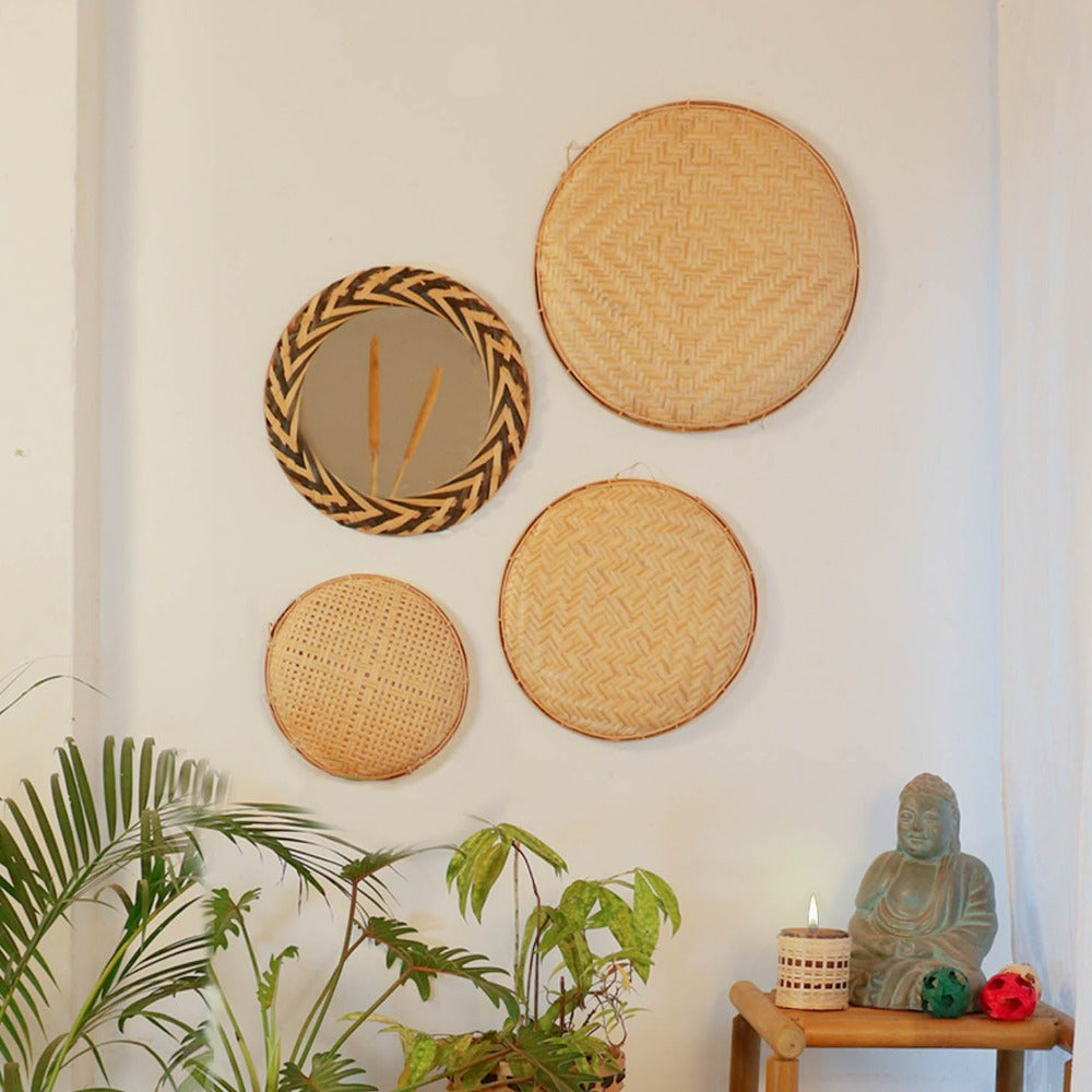 Bamboo Woven Mirror