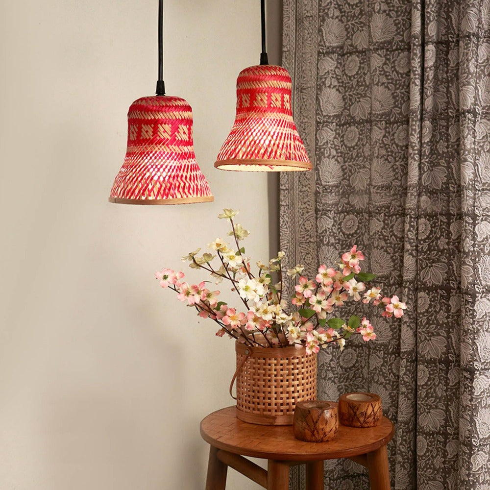 Bamboo Bell Lamp - Set of 2