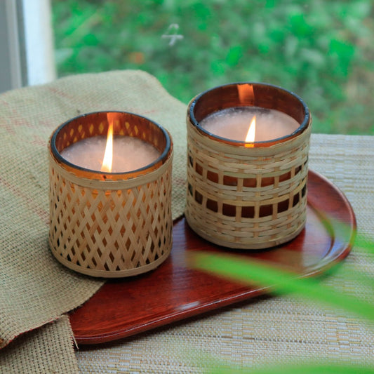 Glass Upcycled Candles - Lemon Grass