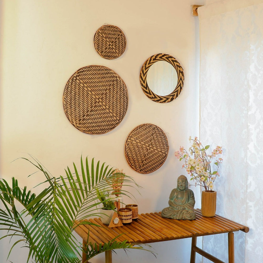 Bamboo Woven Mirror