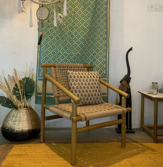 Tightrope Crescent Bamboo Armchair