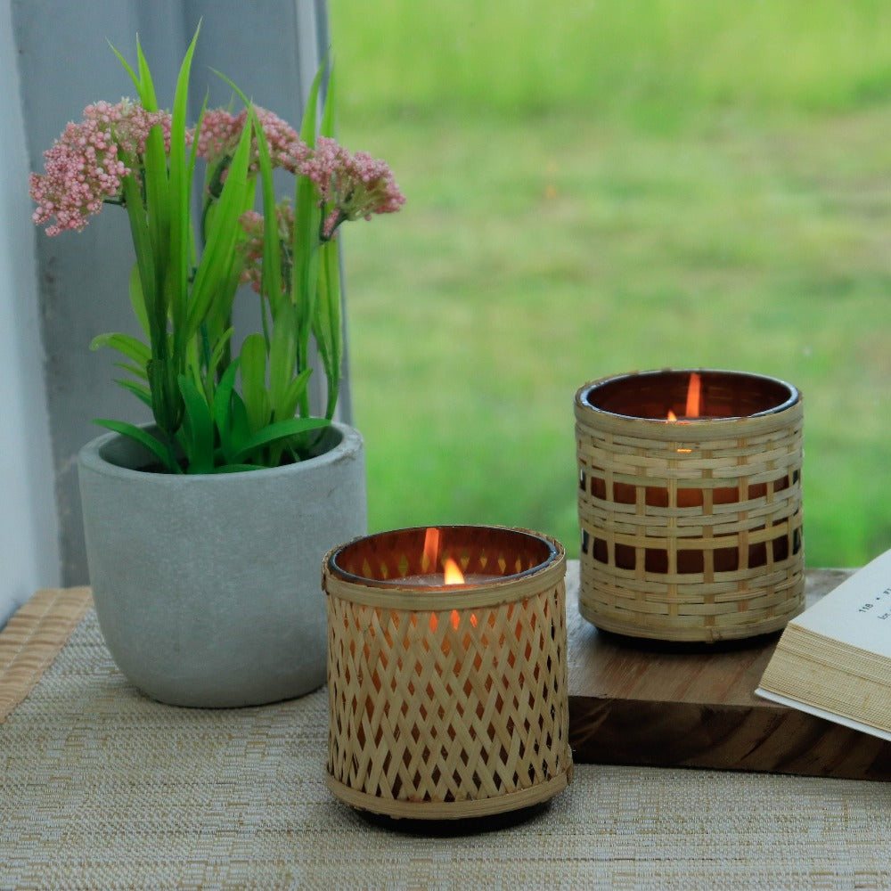 Glass Upcycled Candles - Lemon Grass