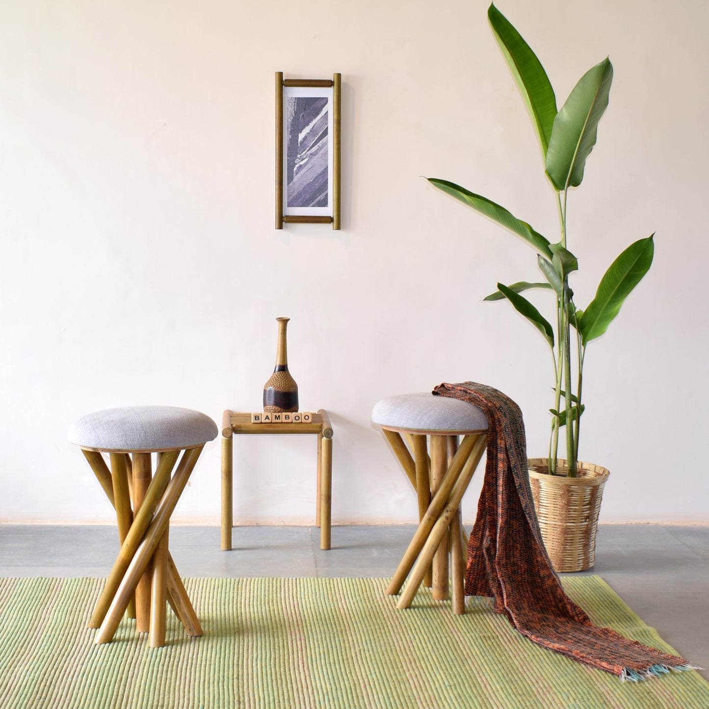 Pop-up Bamboo Stool