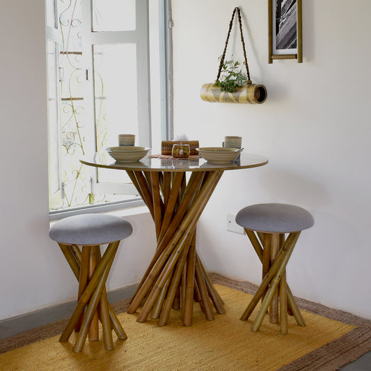 Pop-up Bamboo Round Table