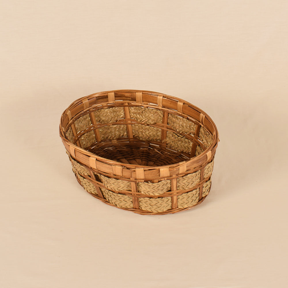 Bamboo & Date Palm Weave Bread Basket